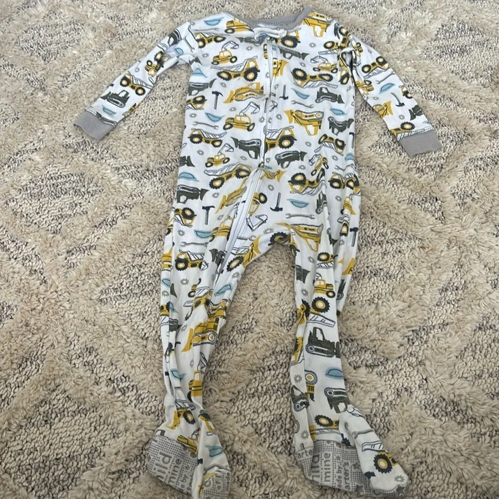 Carters 18 months sleeper pajama’s bulldozers and tools- light weight and cozy